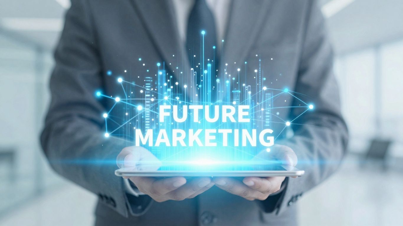 Future marketing intelligence abstract digital landscape