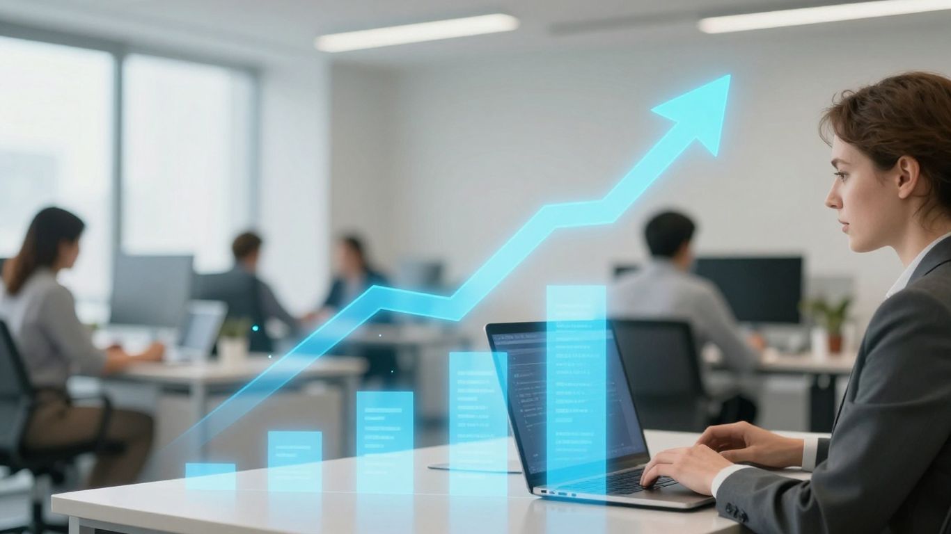 Digital marketing growth and strategy visualization.