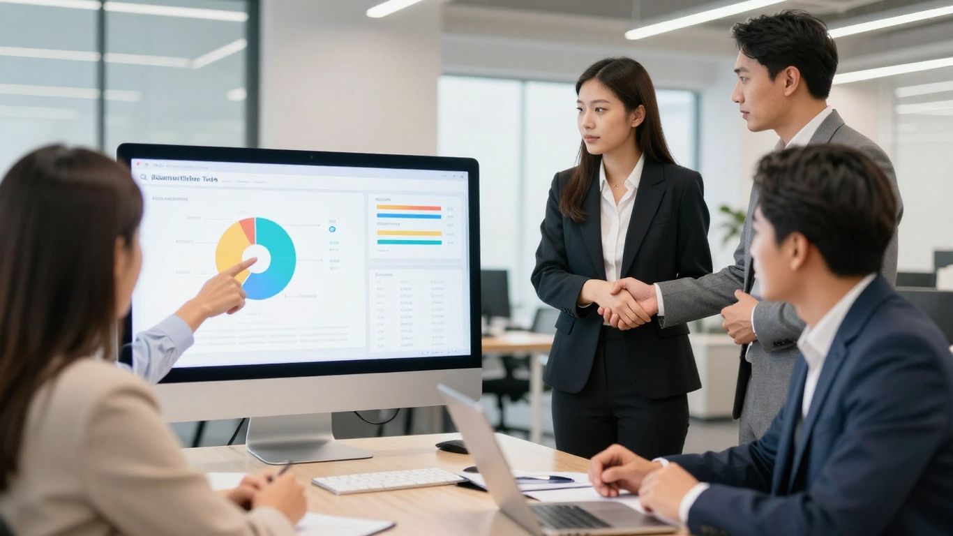 Marketing and sales teams collaborating on content and collateral.