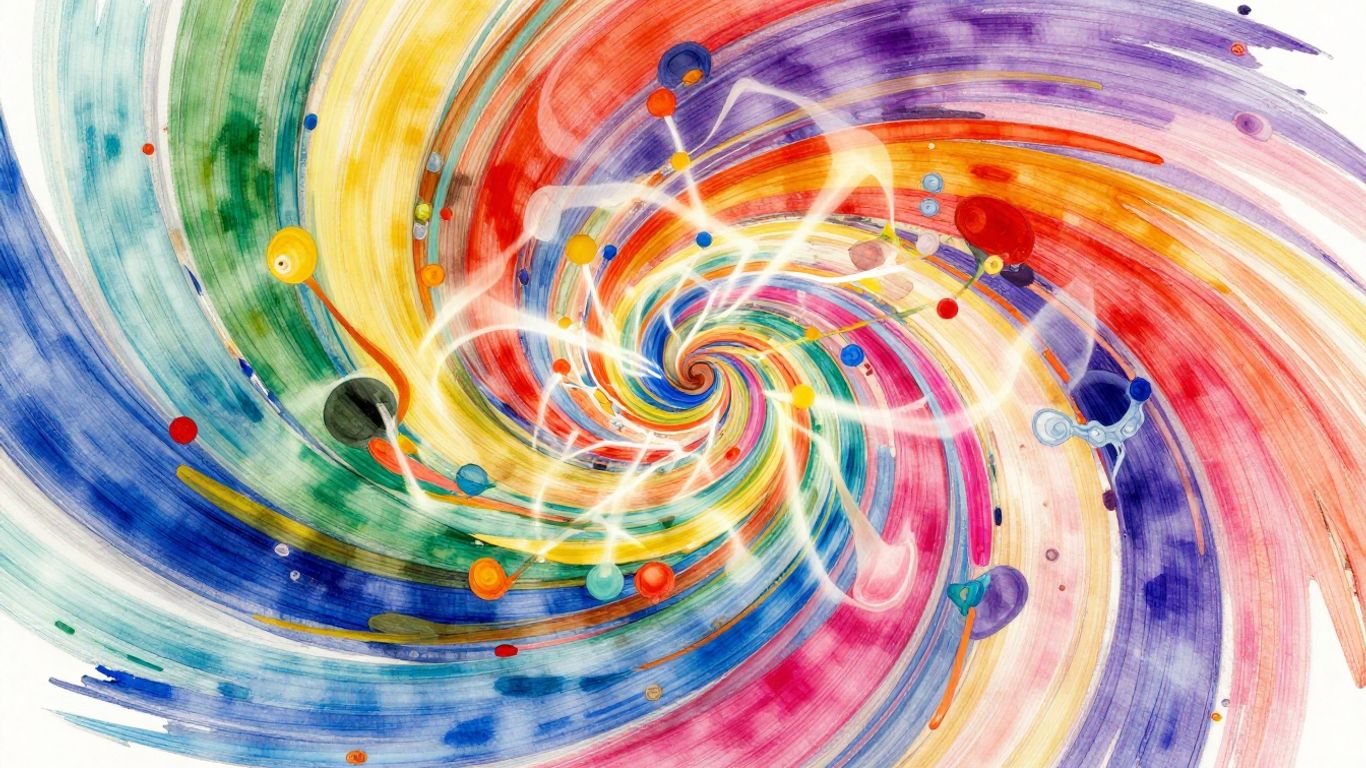 Abstract colorful swirl representing brand marketing growth and strategy.