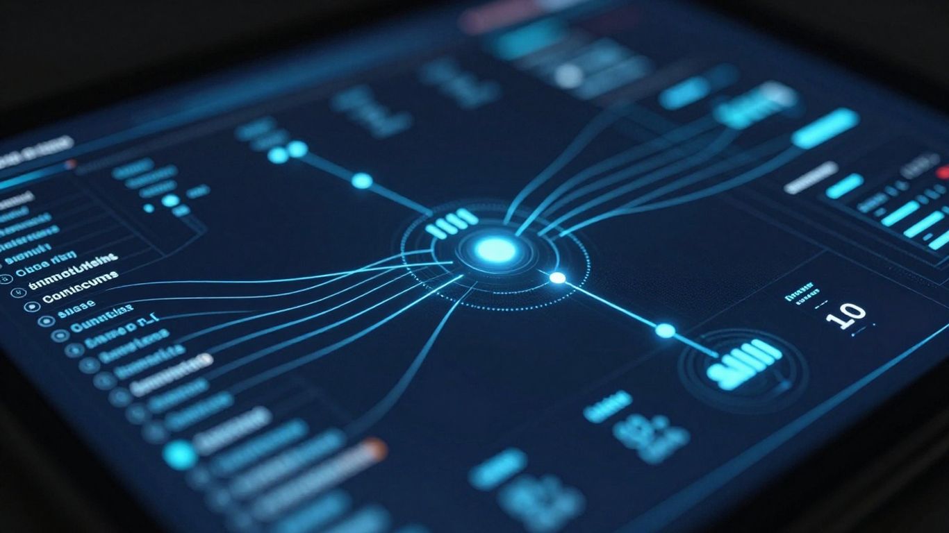 Marketing attribution modeling dashboard visualization.