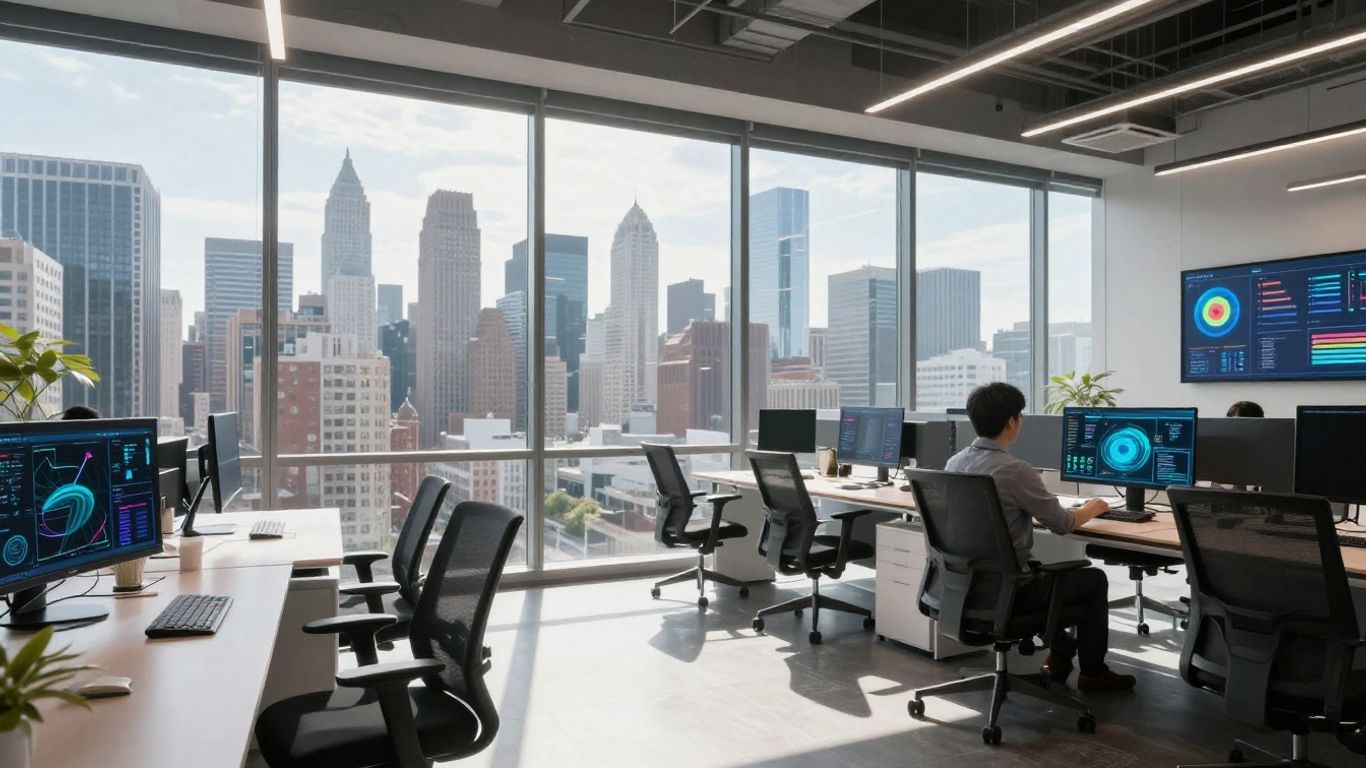 Amplitude interface with abstract data visualizations.