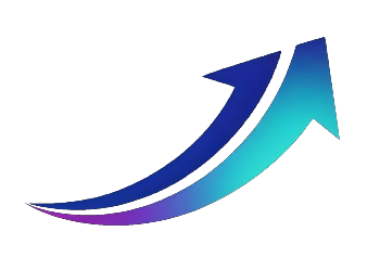 Two upward curving gradient arrows, one larger pointing to the upper right and one smaller parallel below it.