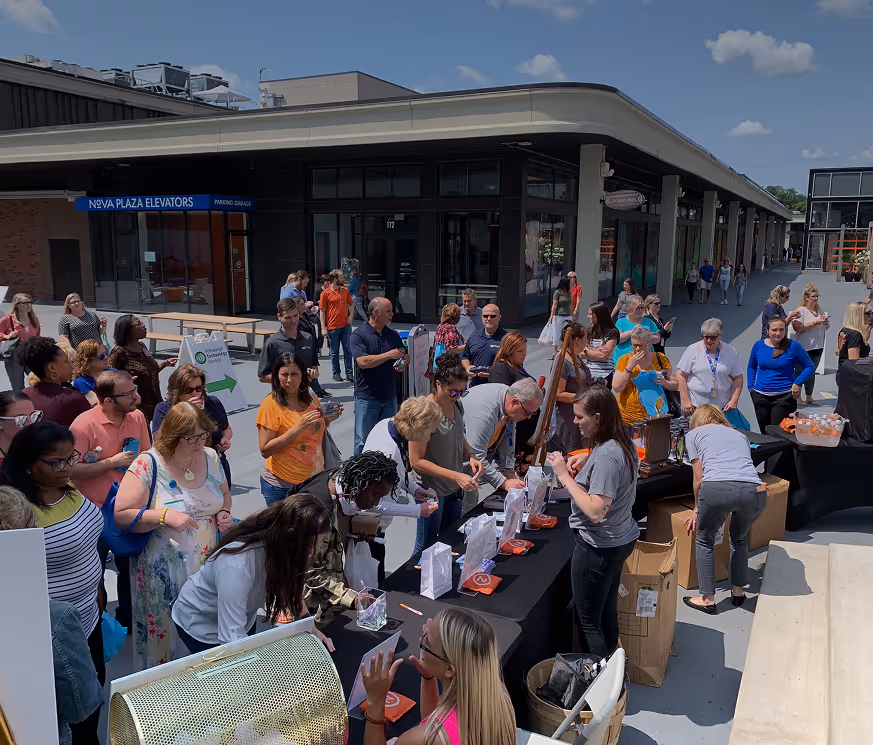 Image of outdoor event with high attendance.