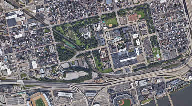 map view of Nova Place campus in Pittsburgh