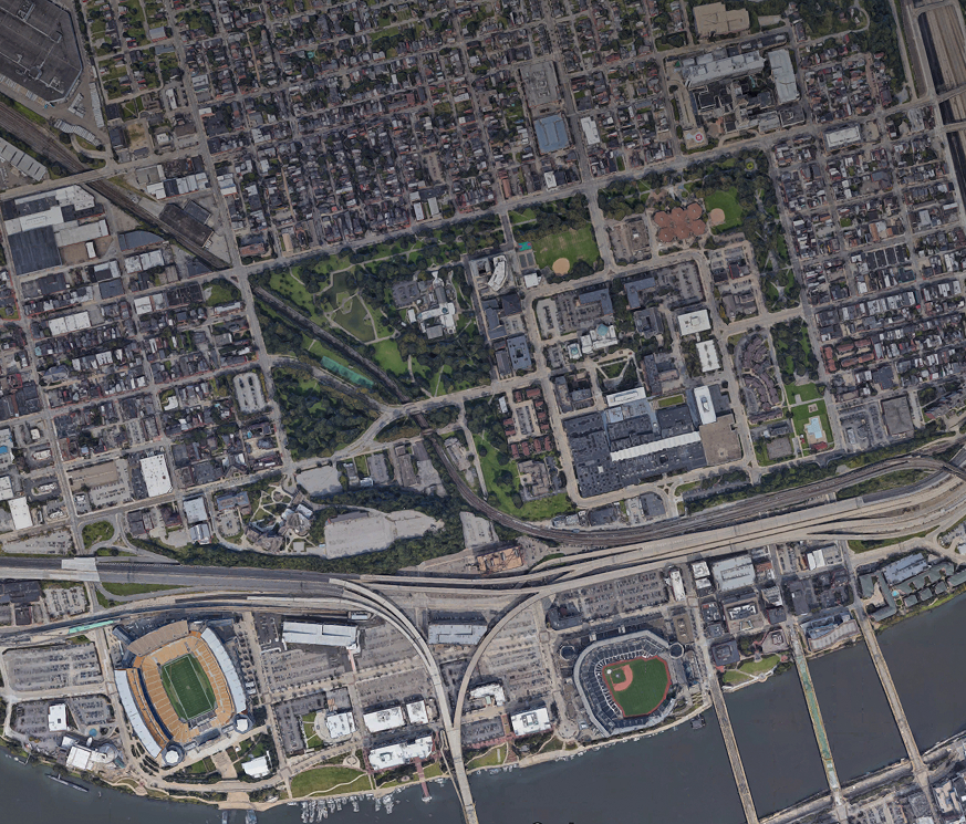 map view of Nova Place campus in Pittsburgh