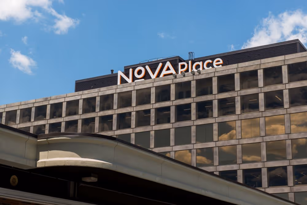 The outside facade of the Nova Place building