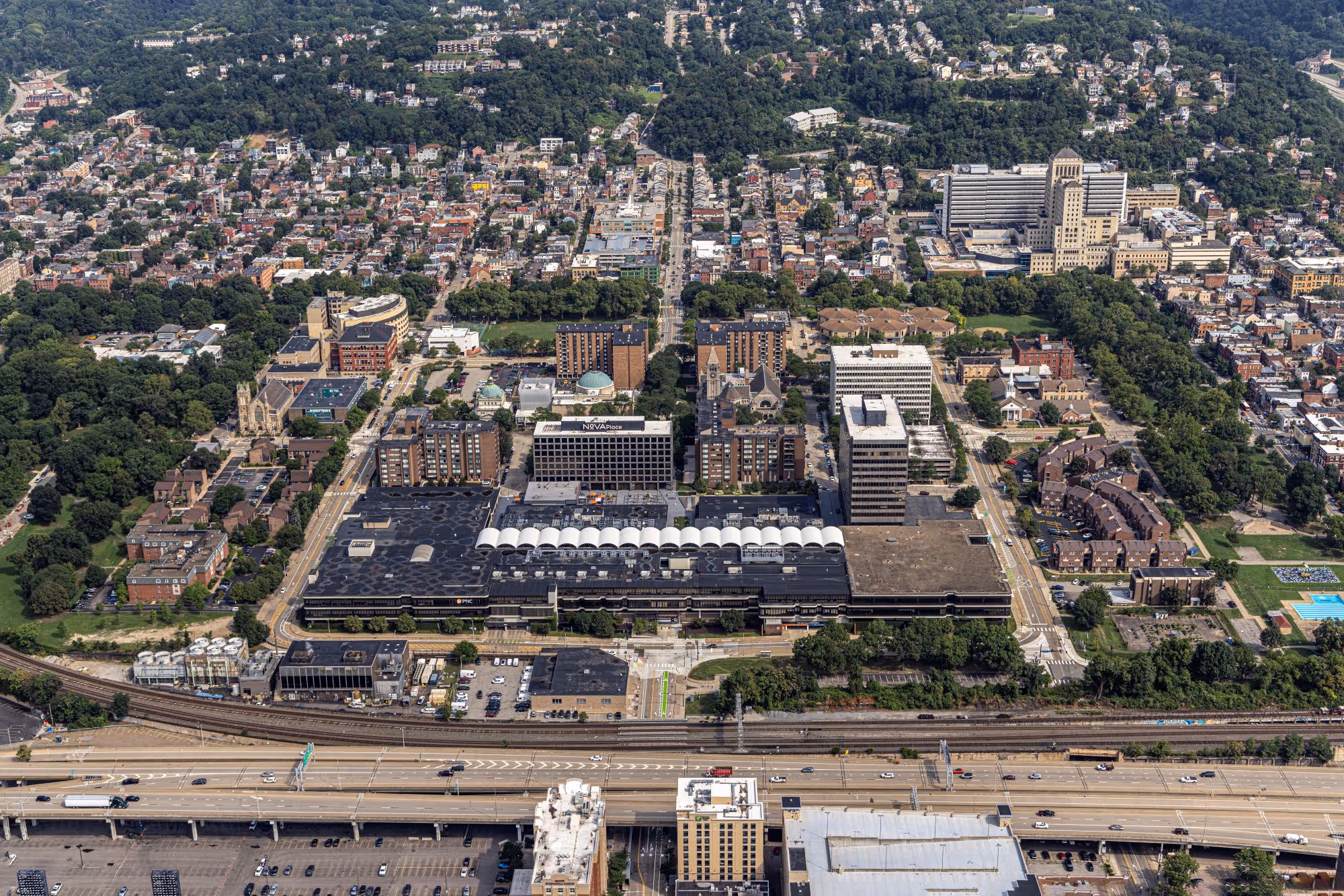 Image of Nova Place from aerial view.