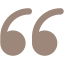Pair of dark brown opening quotation marks on a transparent background.