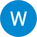 White letter W centered inside a solid blue circle.