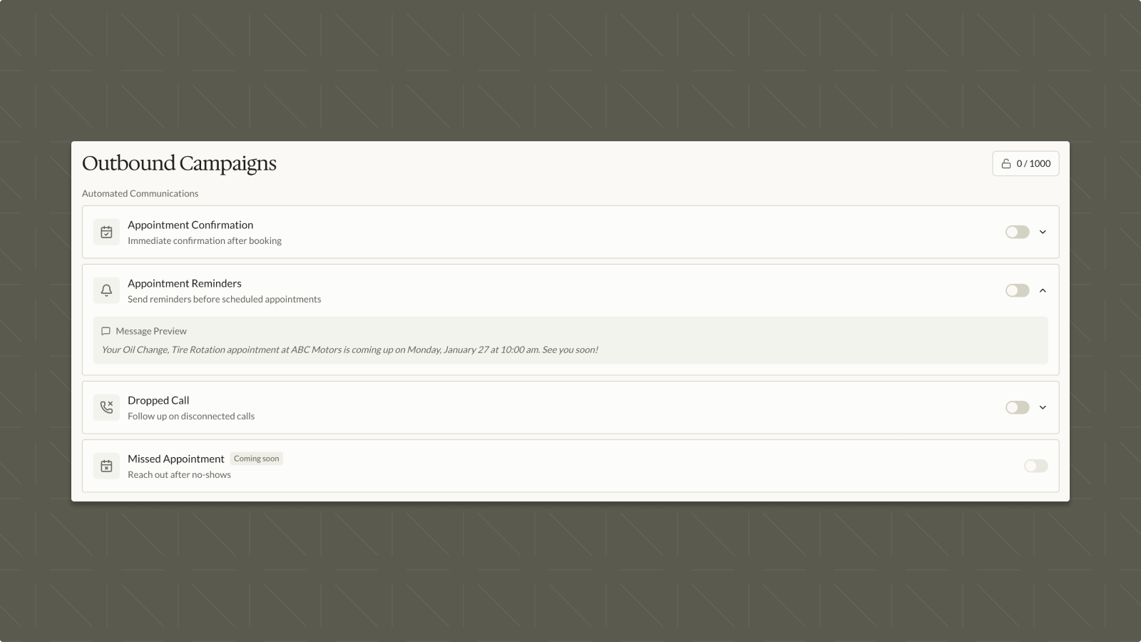 Outbound v1.1: Trigger-Based Campaigns