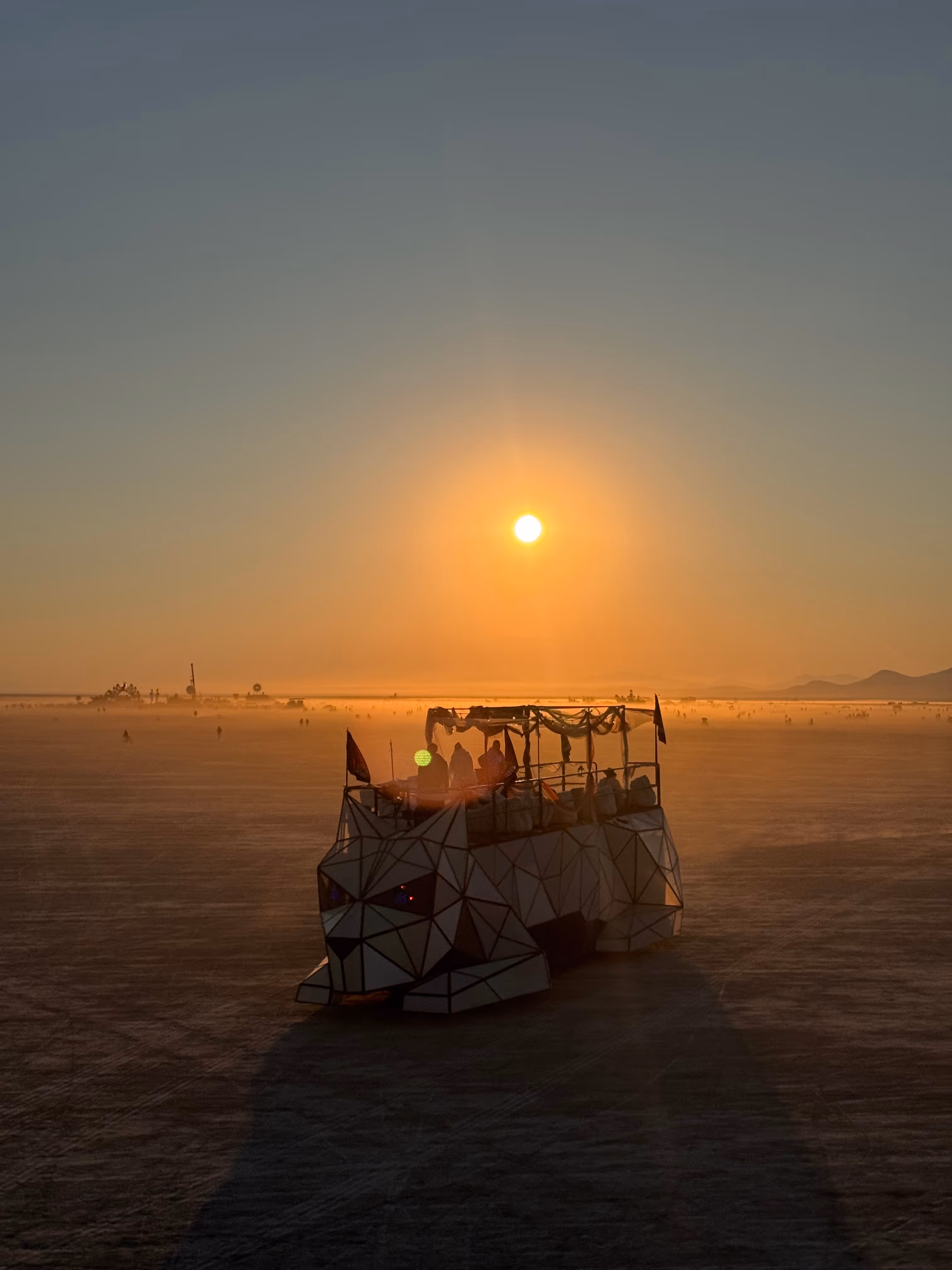 Art car at sunrise