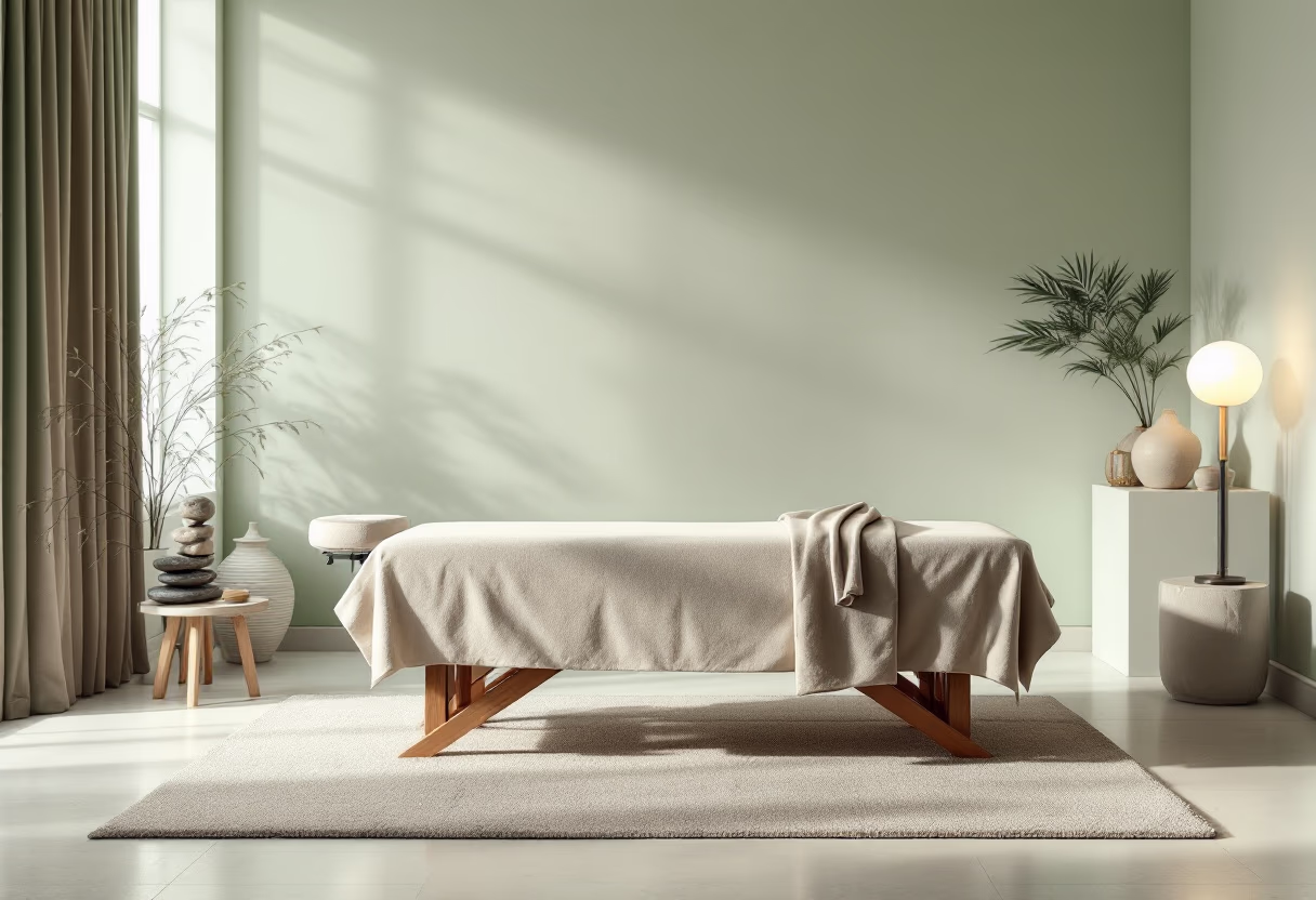 image of massage room (for a wellness center)