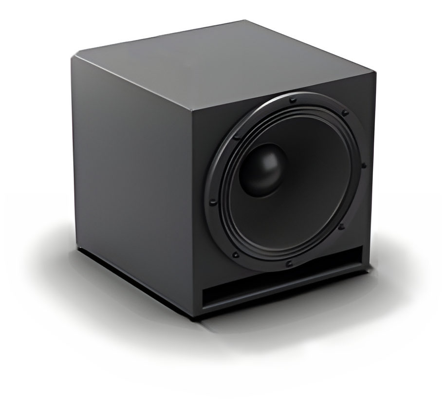 Comp12S, 12-inch front-firing passive subwoofer, 360 × 372 × 370 mm