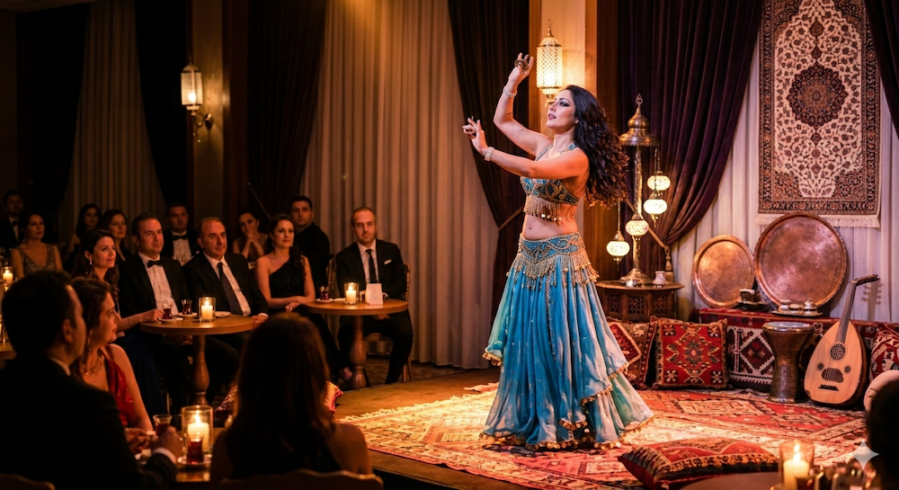 Düğün ve kına gecesinde oryantal dansöz gösterisi — Diamond Organizasyon İstanbul