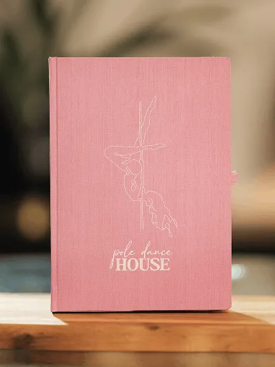 Pole Dance House Shop Notes A5 Roze Logo