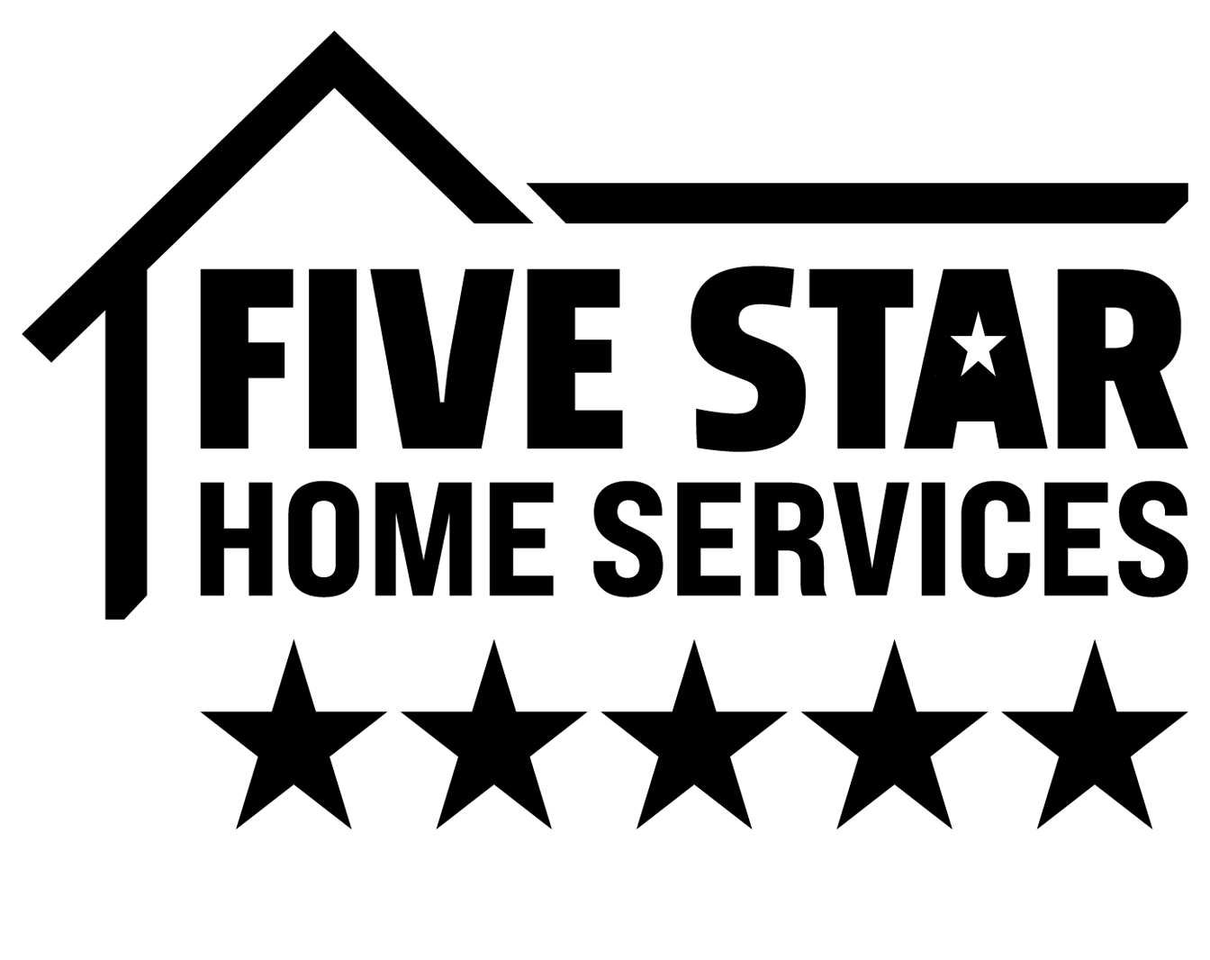 Five Star Home Services logo with a house roof outline above the text and five stars beneath.