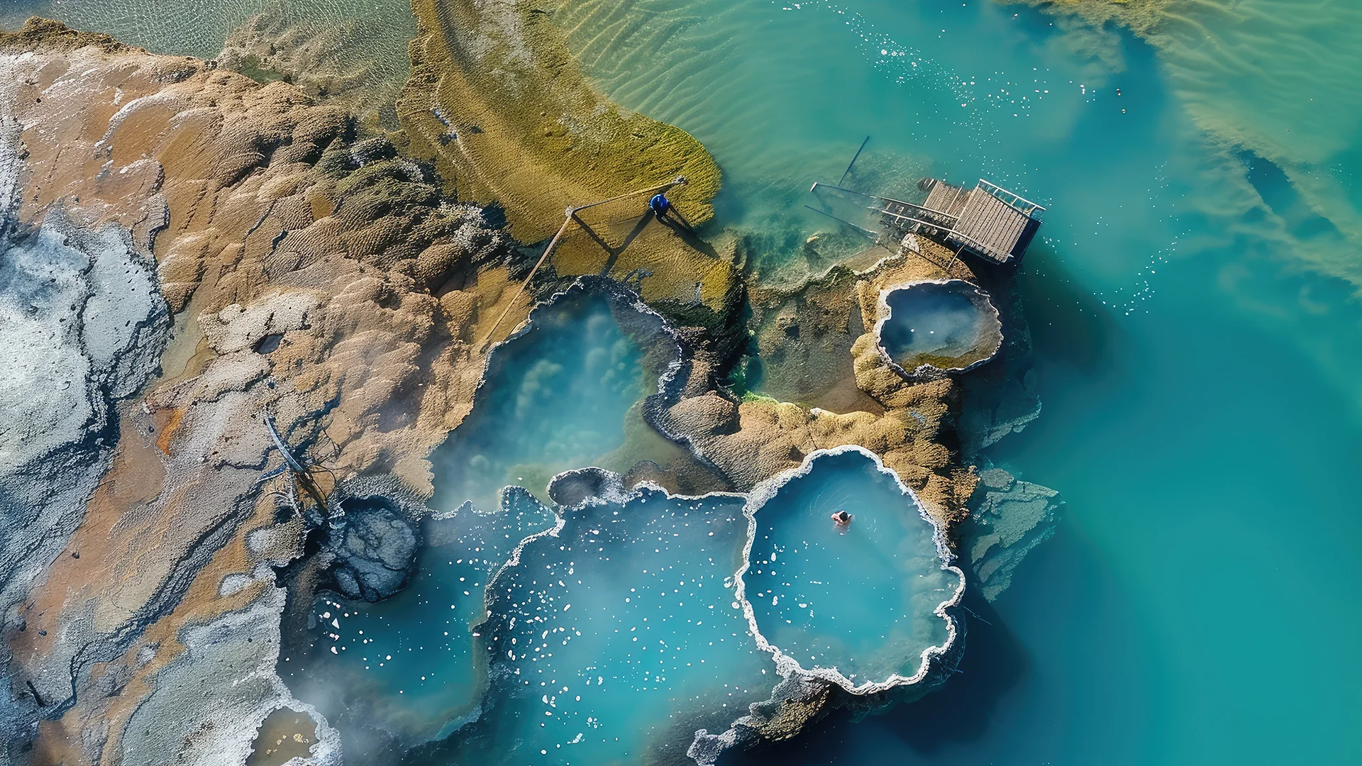 Islandzkie widoki geotermii