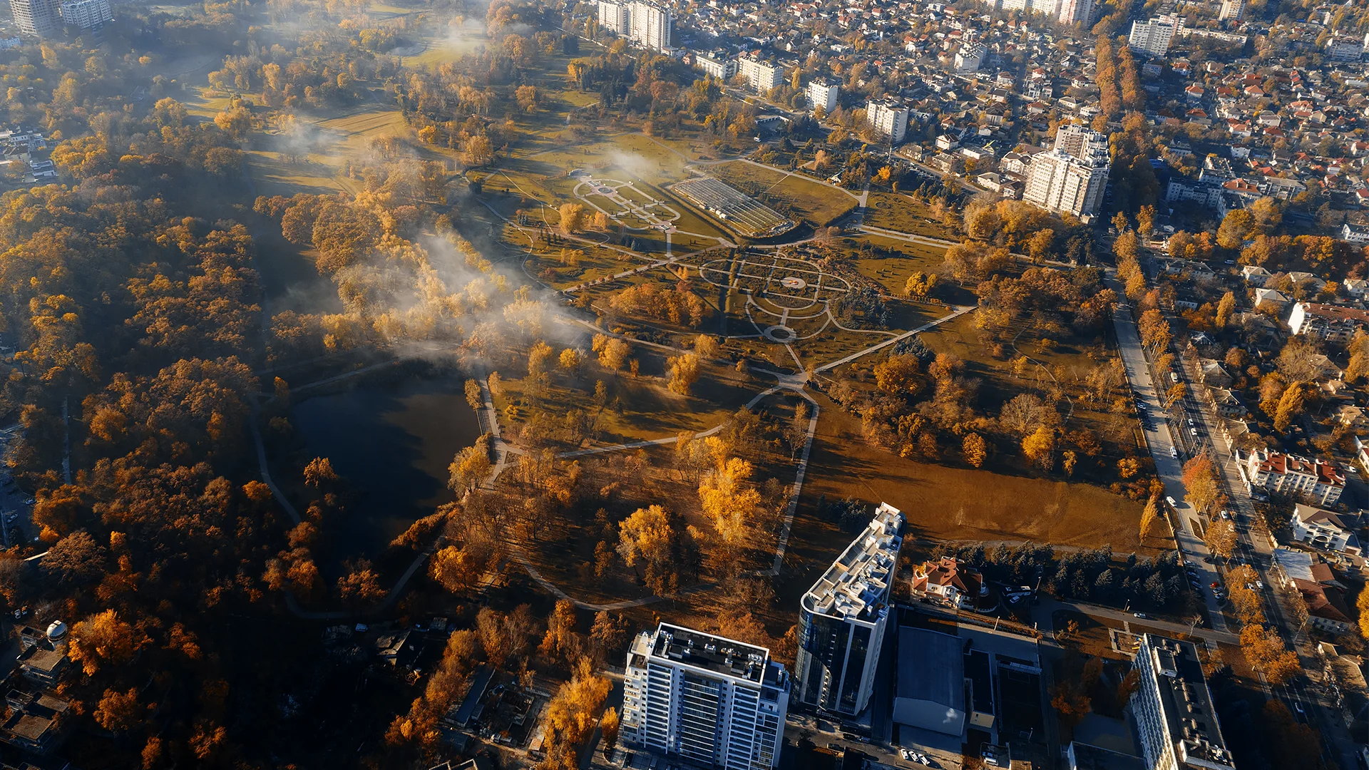 Widok z lotu ptaka na miasto