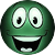 Green smiling emoji with wide eyes and big open mouth showing teeth.