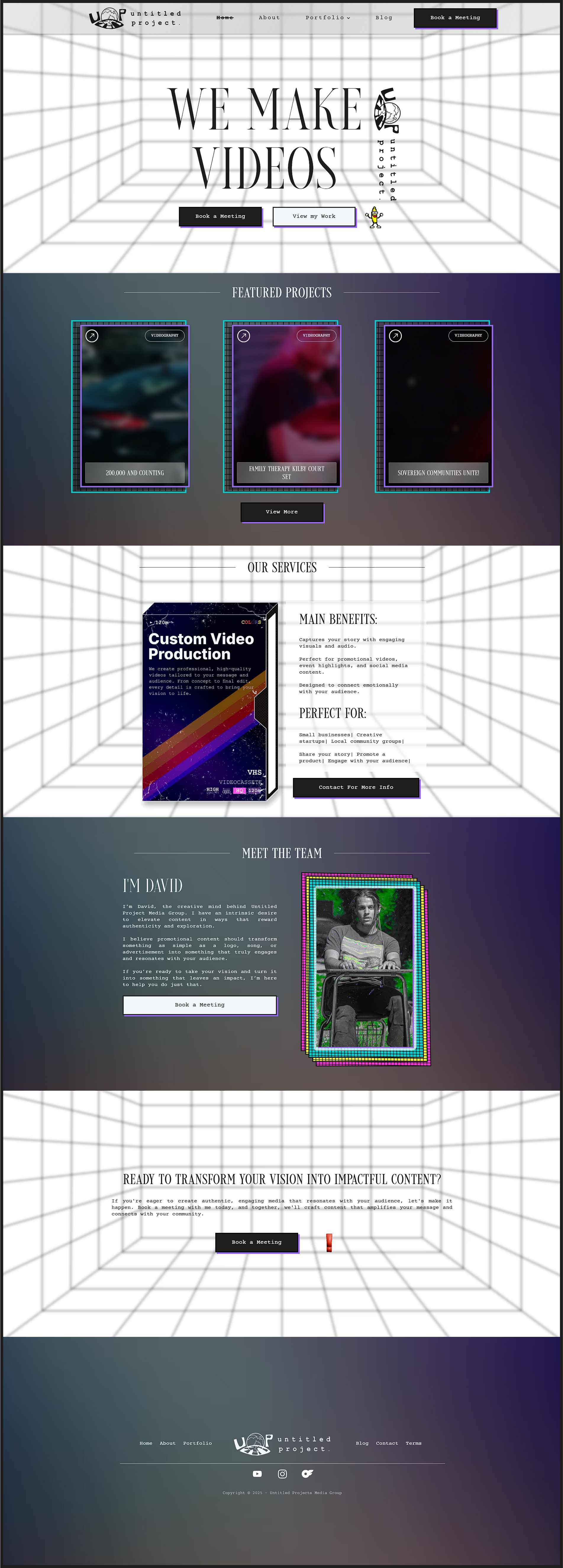 mockup of company website 