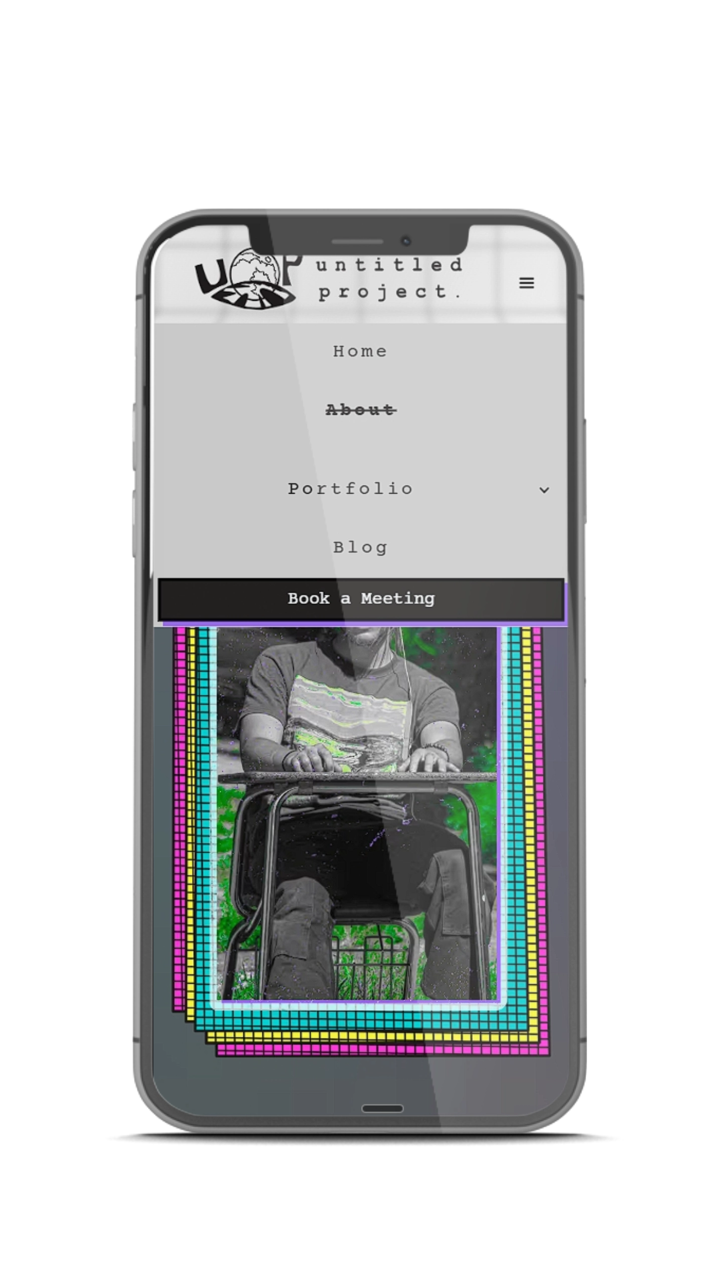 mockup of mobile site view