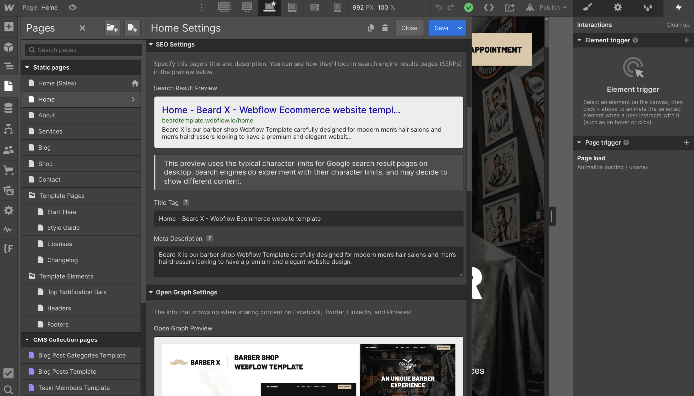 Backup - Beard X Webflow Template