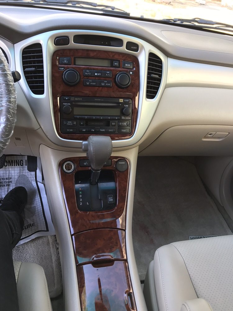 The control console of a car
