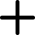 Black plus sign symbol.