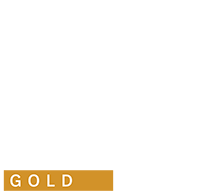 Qualmark Gold award badge with gold and white design.