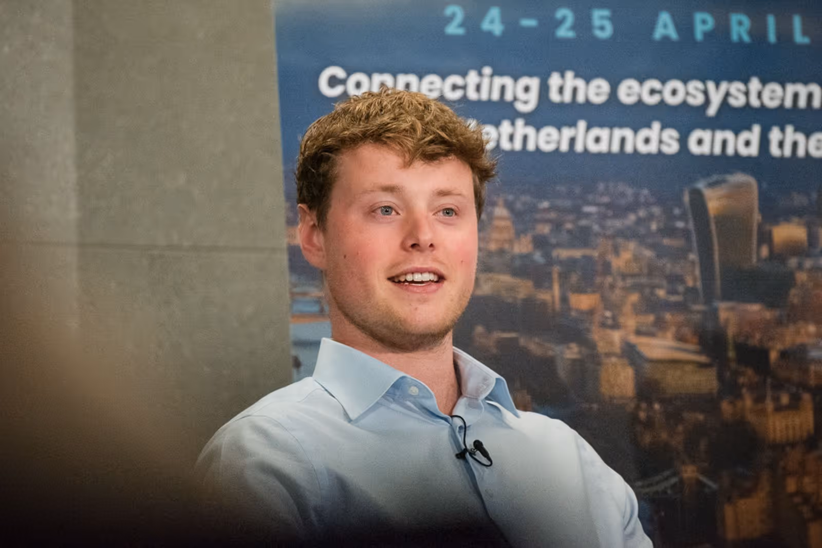 Jos Lazet (CEO of Blockrise) talking at BCNL trade mission