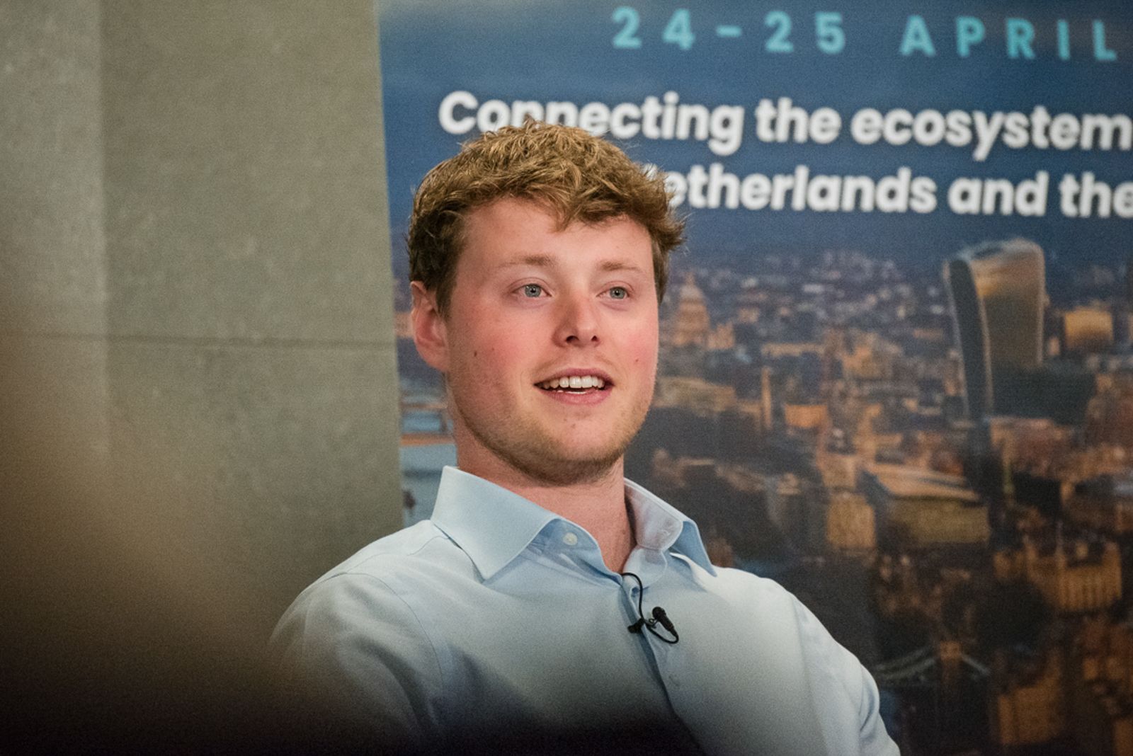 Jos Lazet (CEO of Blockrise) talking at BCNL trade mission