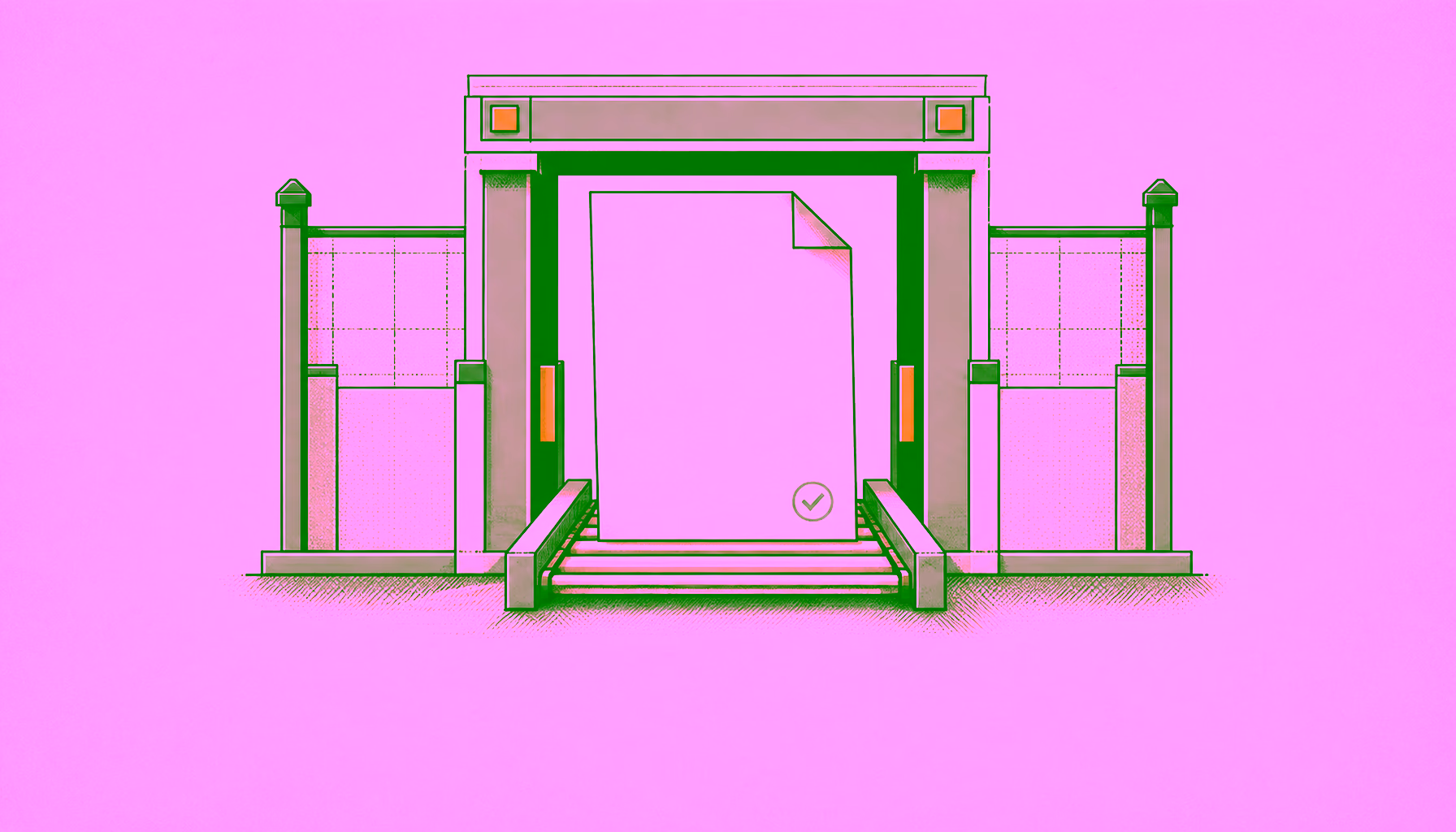 Illustration of a formal document within a defined regulatory frame.