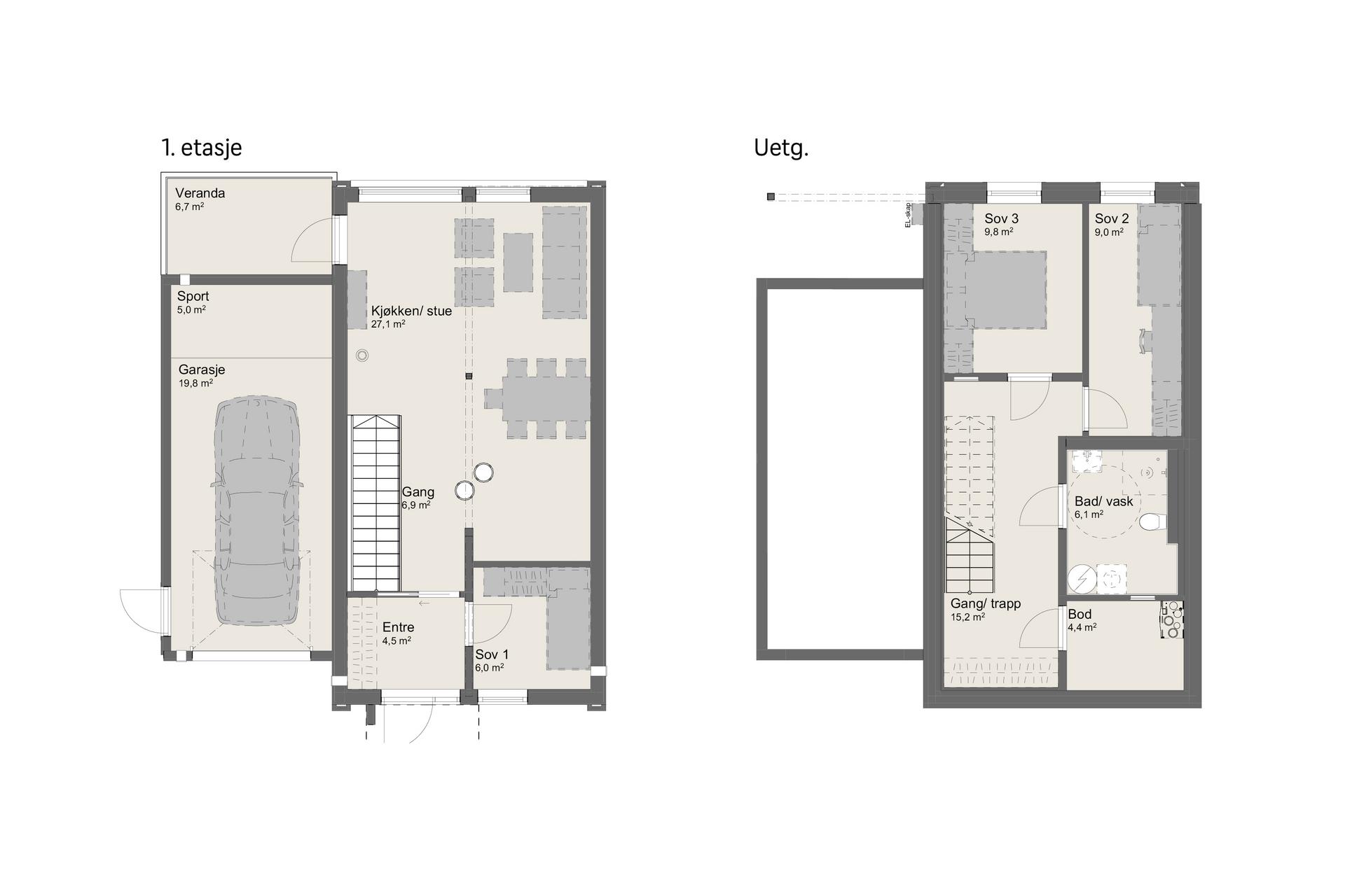 Rødstokken plan hus 2 og 3