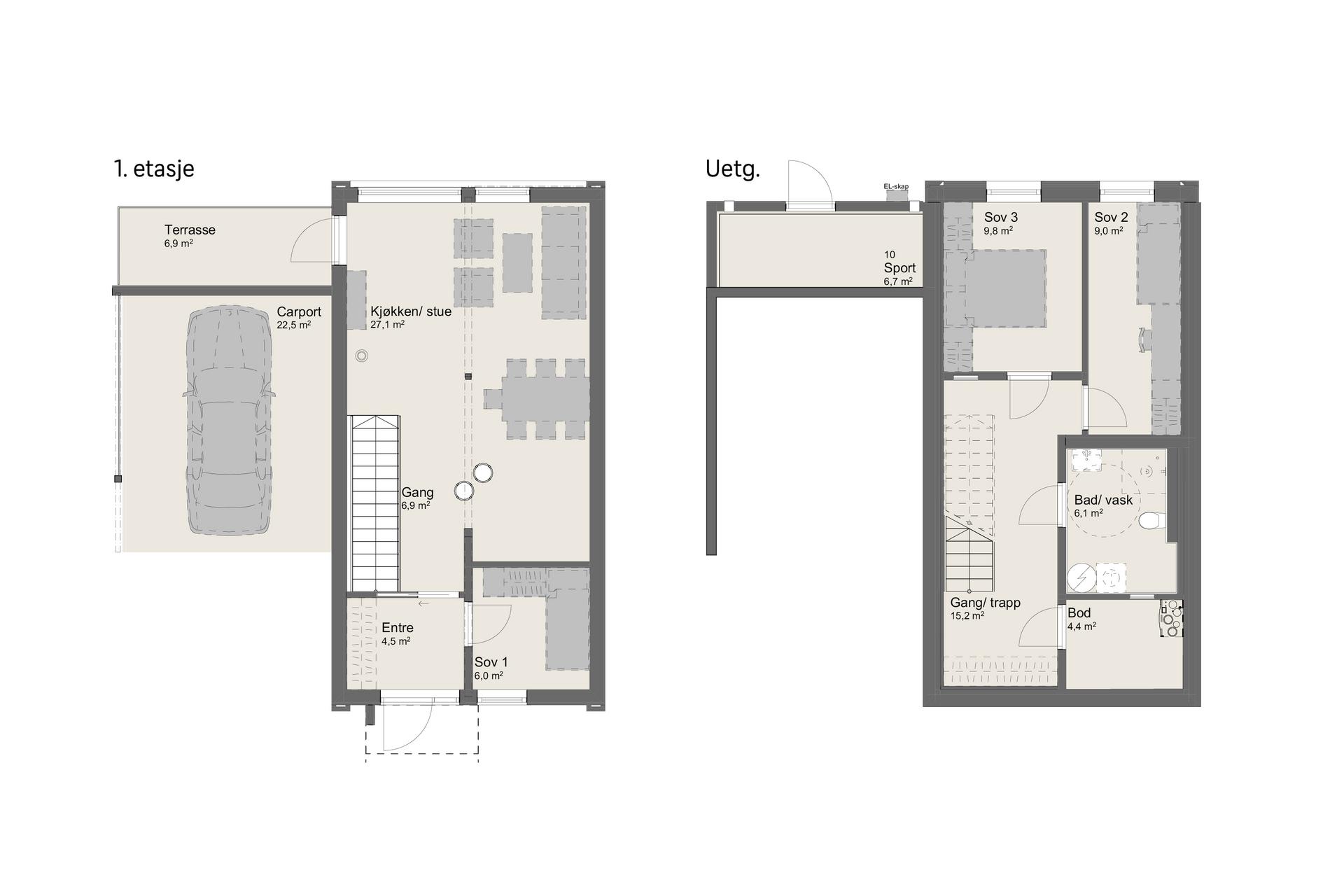 Rødstokken plan hus 1