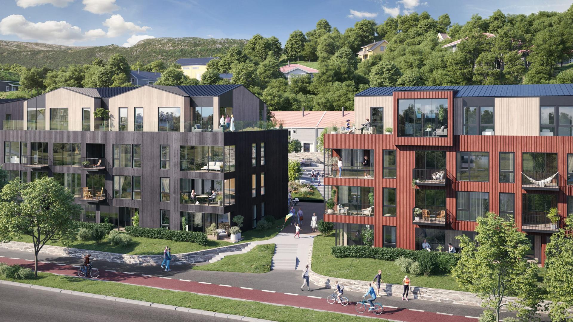 Storetveithagen ligger midt i smørøyet, kun en kort gåtur unna Sletten senter, dagligvarebutikker, skole, idrettsanlegg, barnehage, bybanen, Gamlehaugen, Fantoft stavkirke og mye mer.