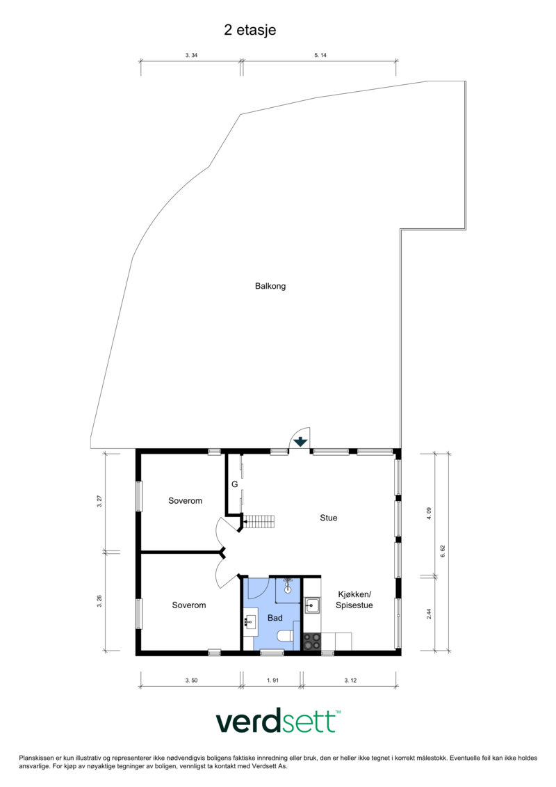 - Plantegning 1.etg -