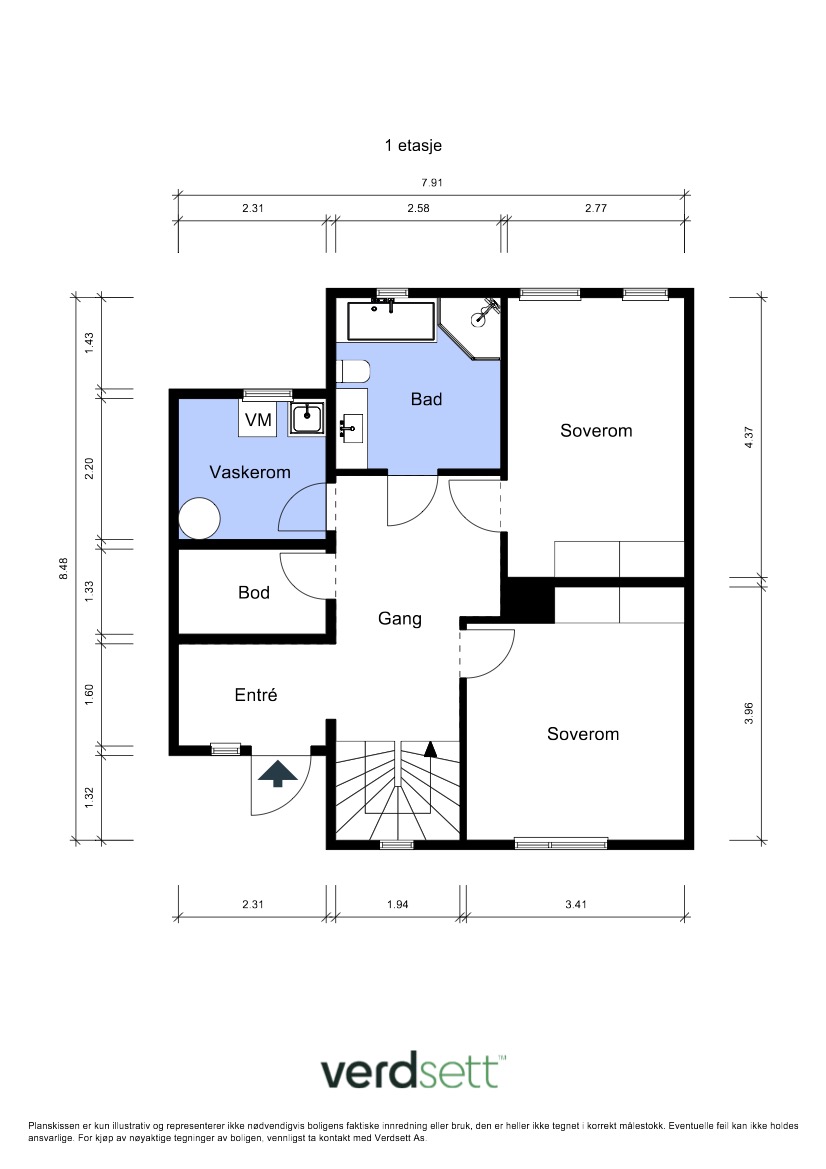 - Plantegning 2.etg -
