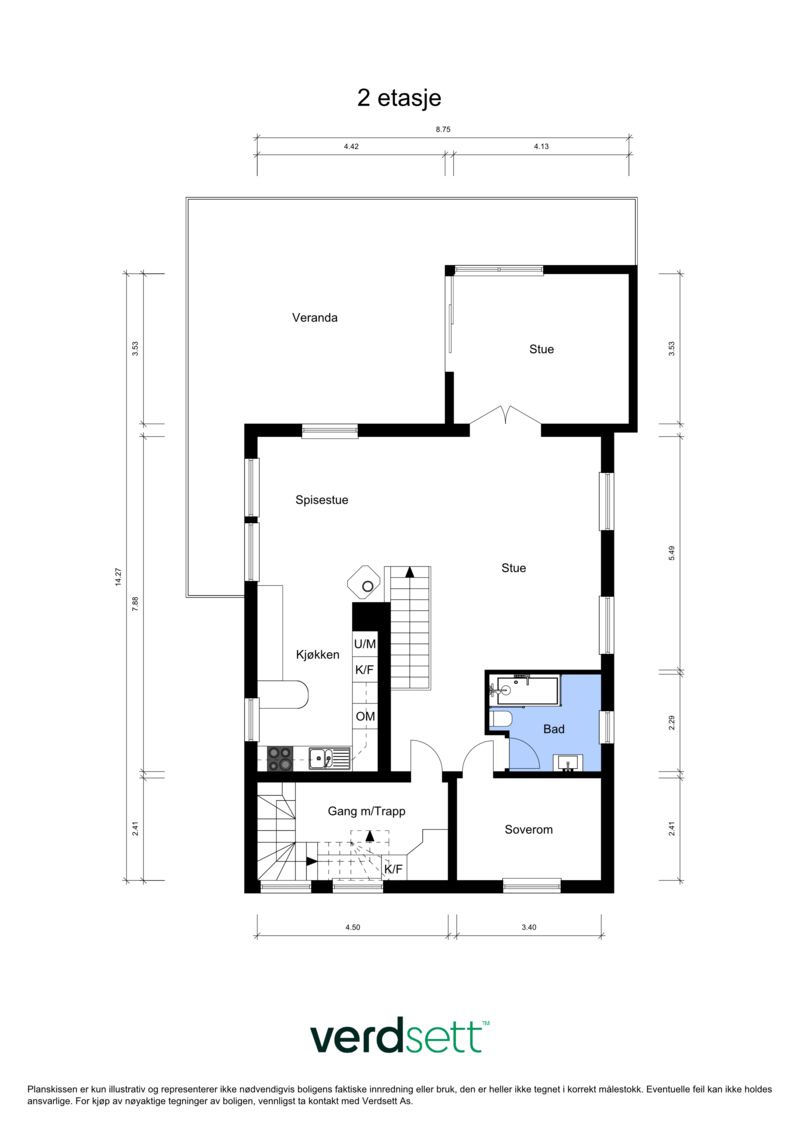 - Plantegning 2.etg - 