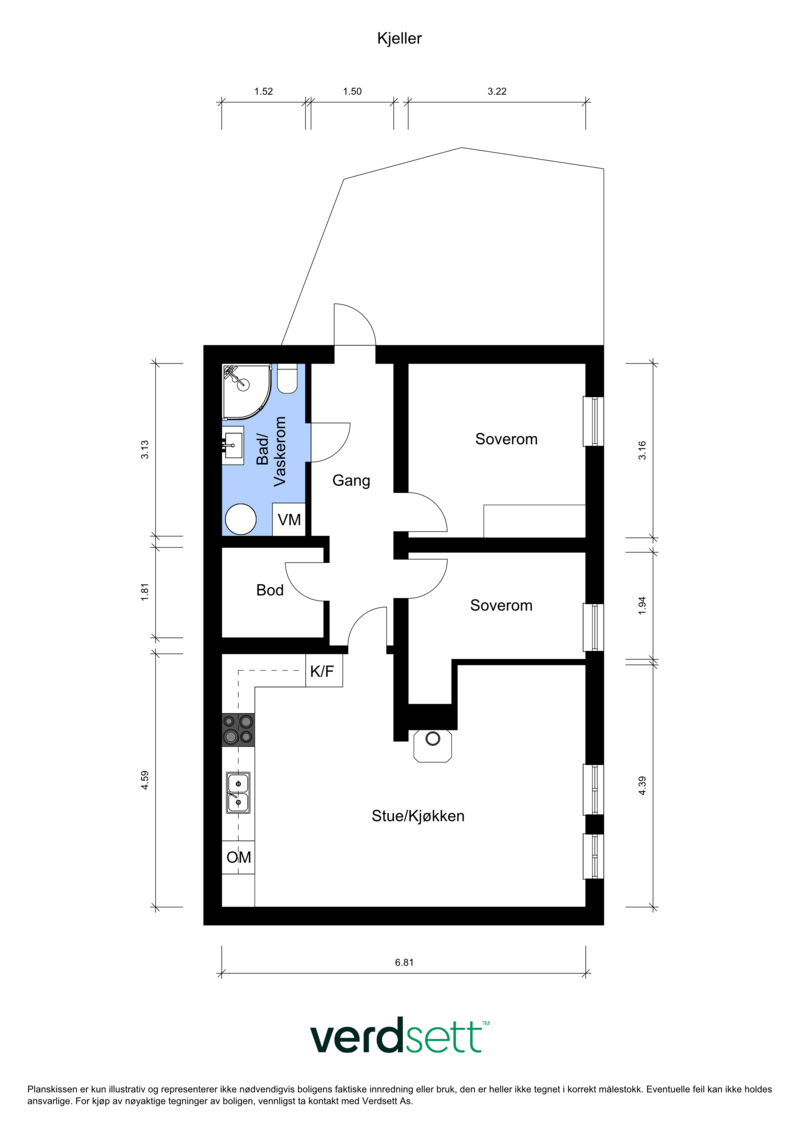 - Plantegning kjeller -