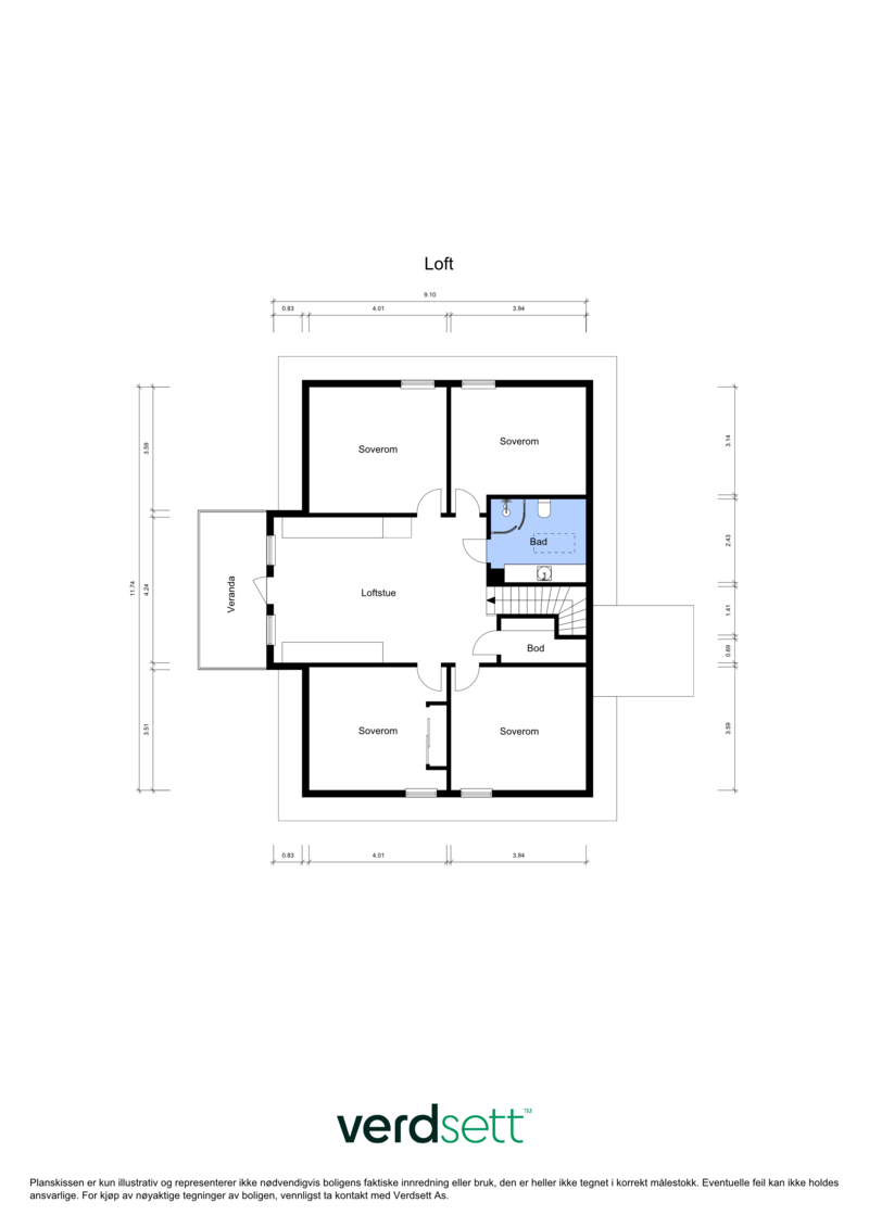 - Plantegning loft -