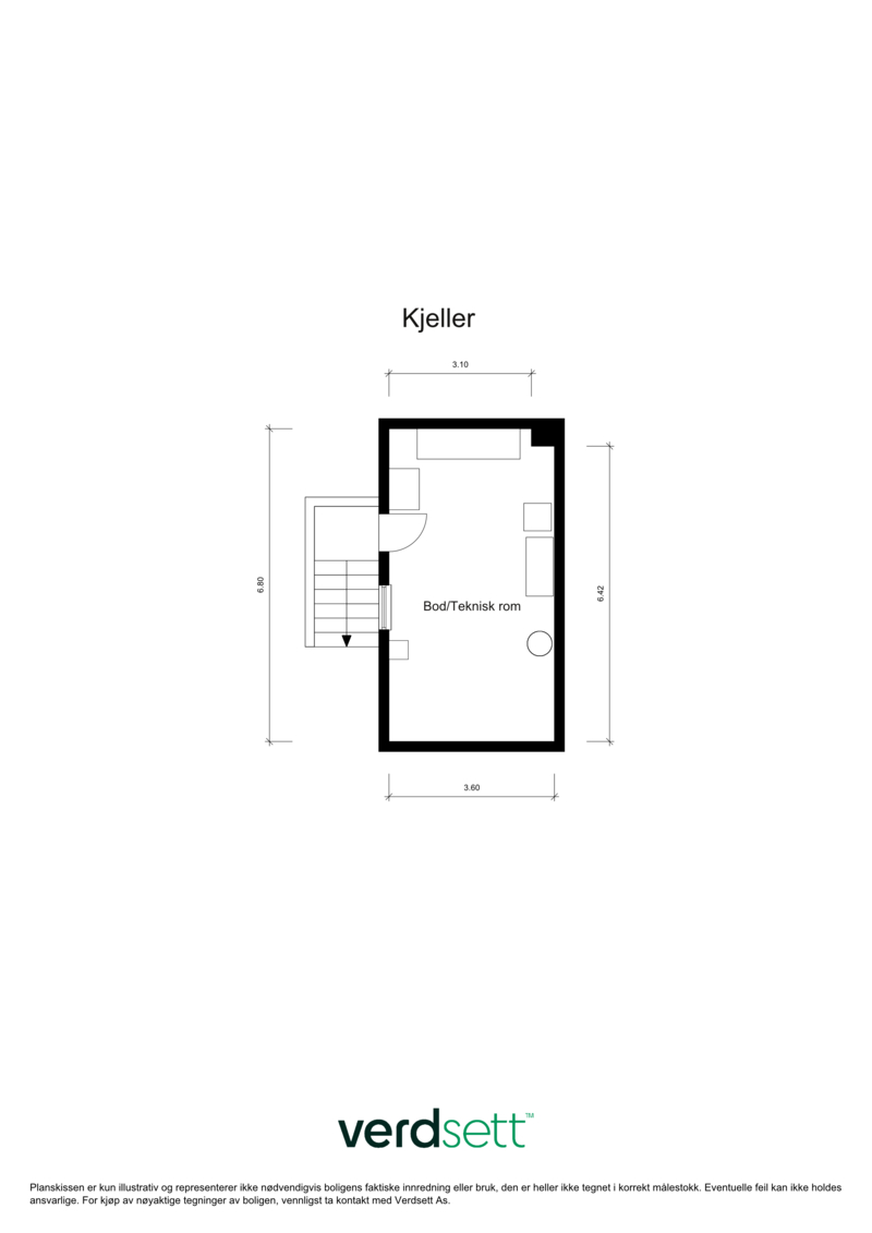 - Plantegning kjeller - 