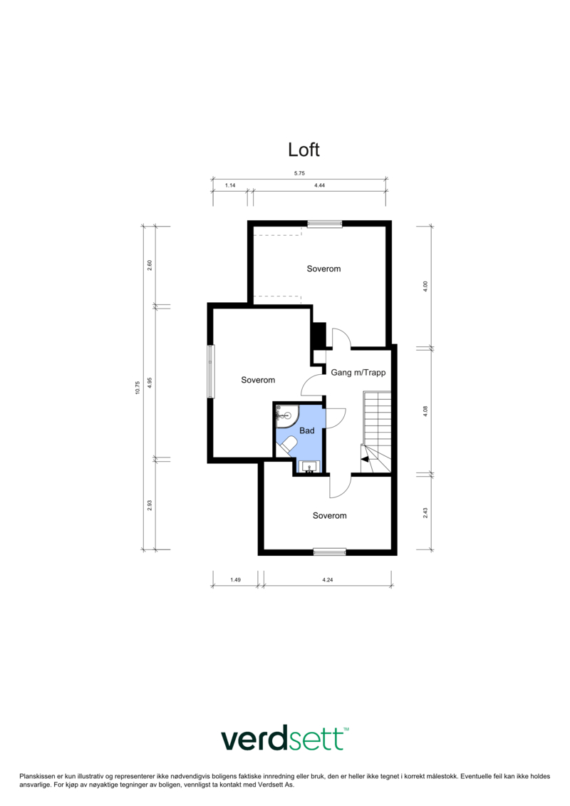 - Plantegning 2.etg - 