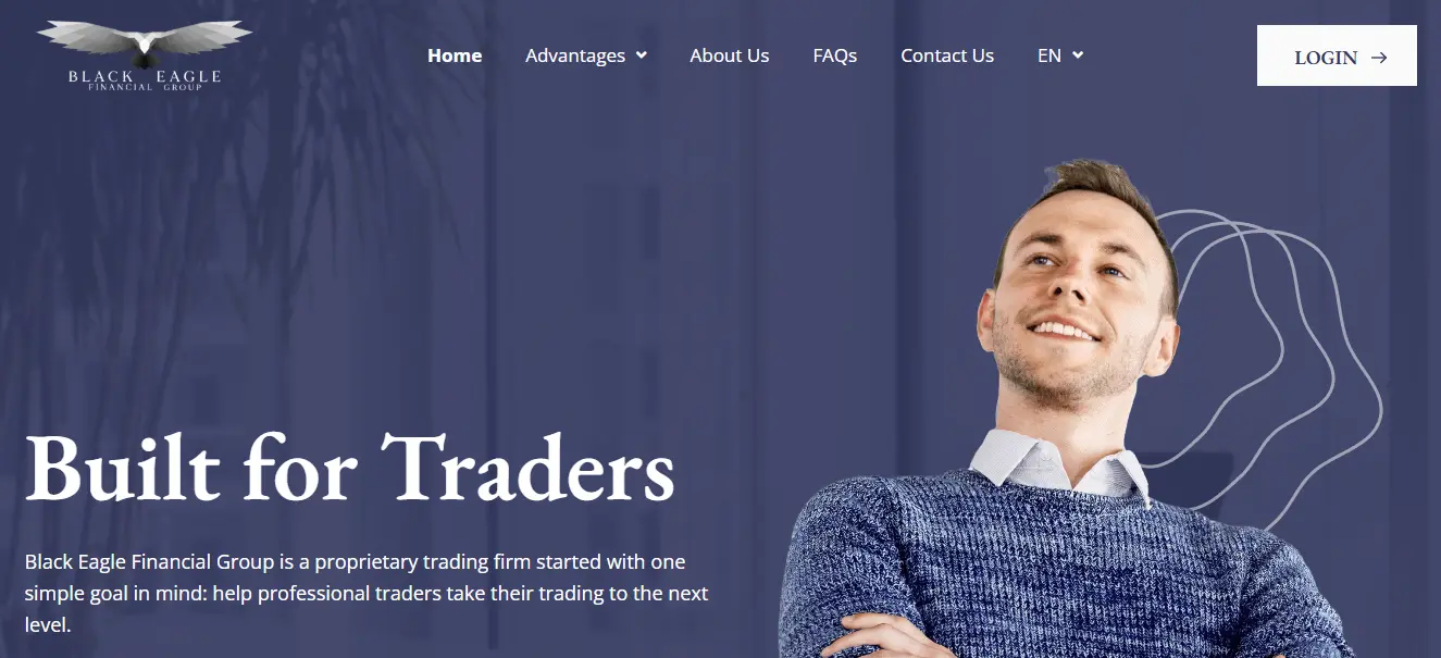 Black Eagle Financial Group home page screenshot