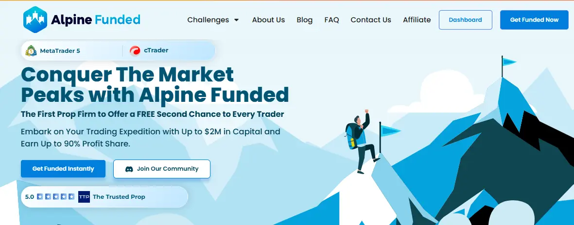 Alpine Funded (Best for Instant Funding Without Consistency)