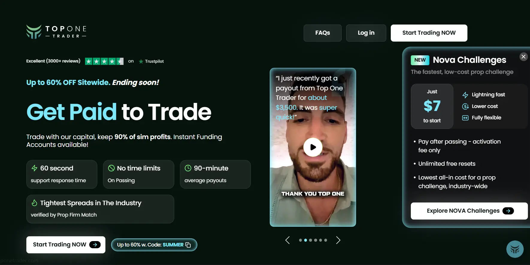 Top One Trader — Best for Low-Cost Entry