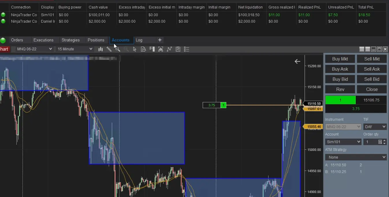 Futures algo trading environment on NinjaTrader