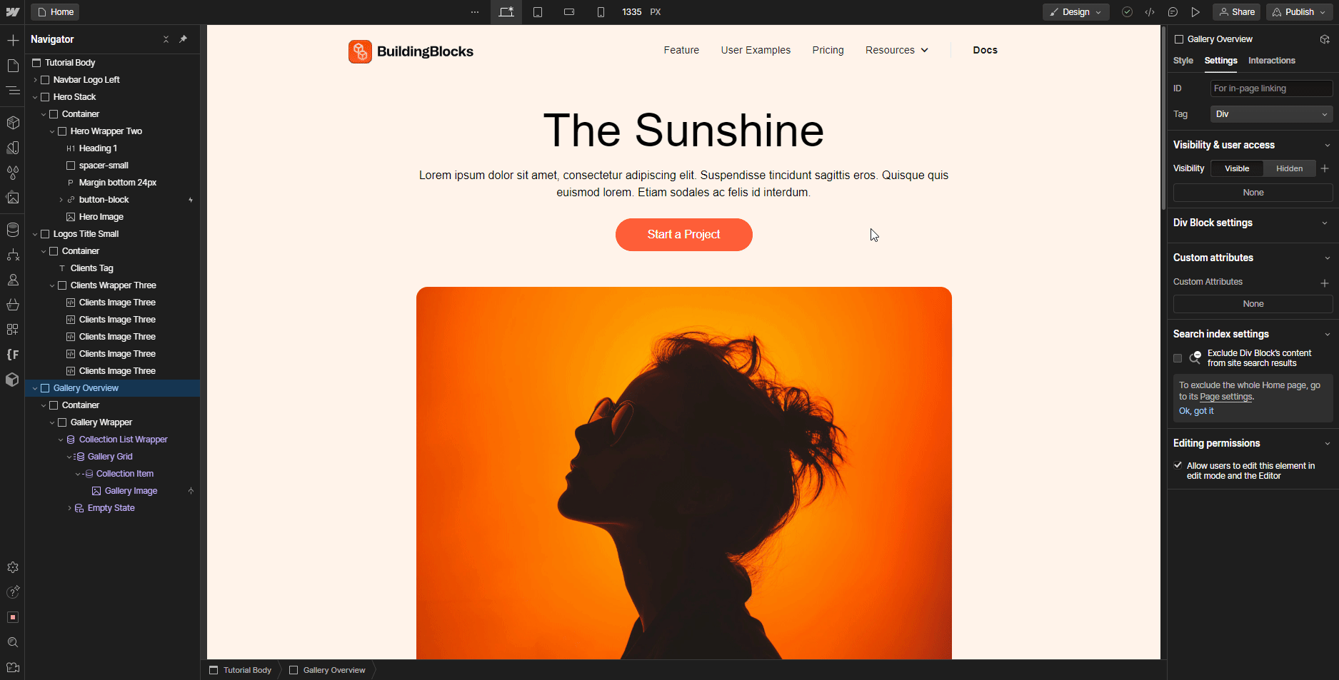 Silhouette of a woman with sunglasses against a bright orange background.