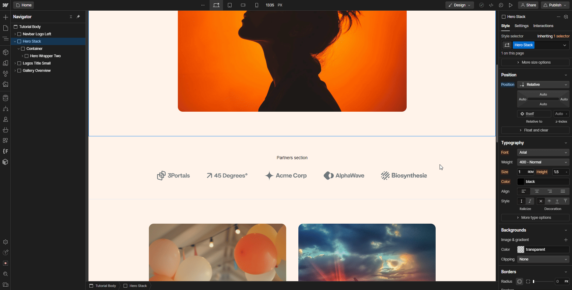 Silhouette of a woman with hair tied up against an orange background.