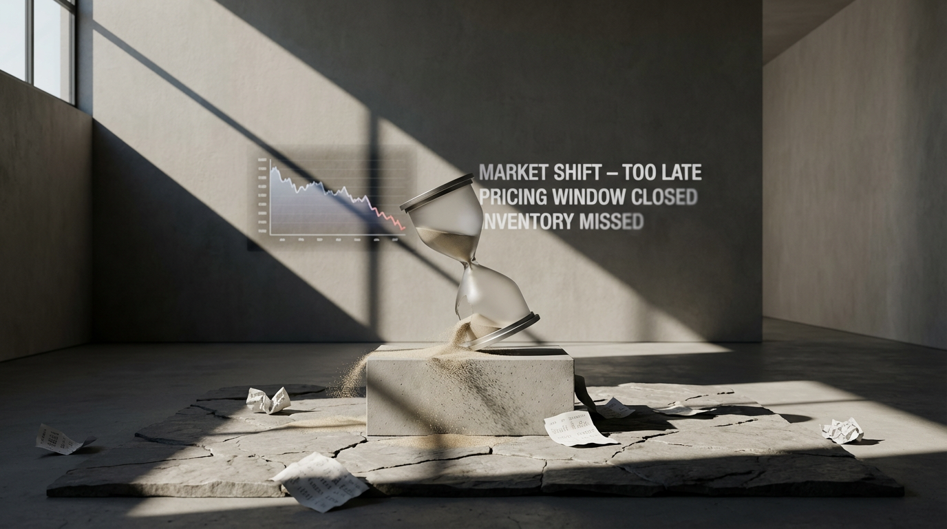Delayed Market Intelligence: You hear about market shifts after they happen, missing pricing windows and inventory opportunities
